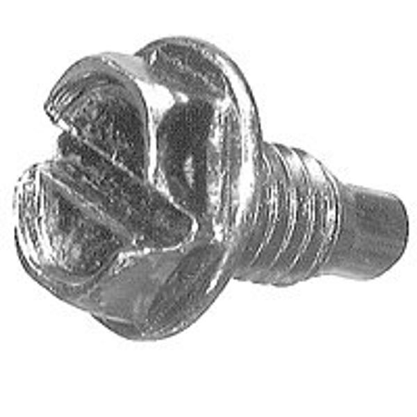 #10-32 Ground Screw Bx100 Green Steel 63299