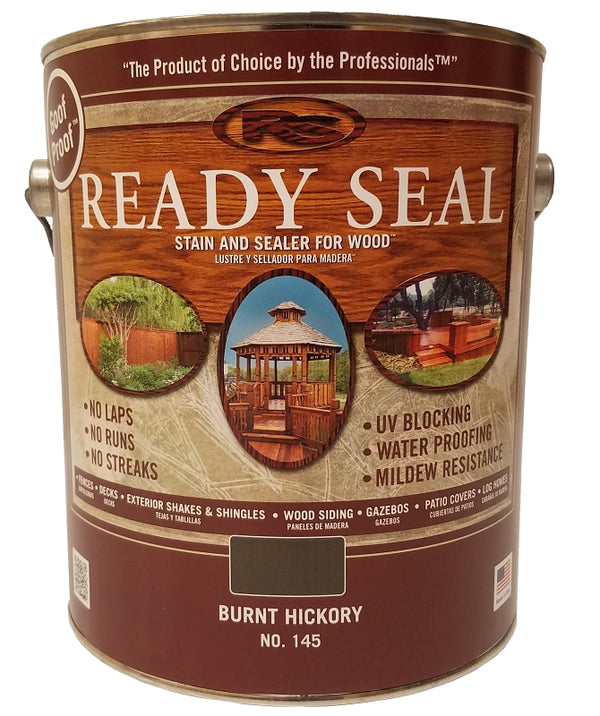 Ready Seal Exterior Wood Stain & Sealer, Burnt Hickory, 1 Gallon 145