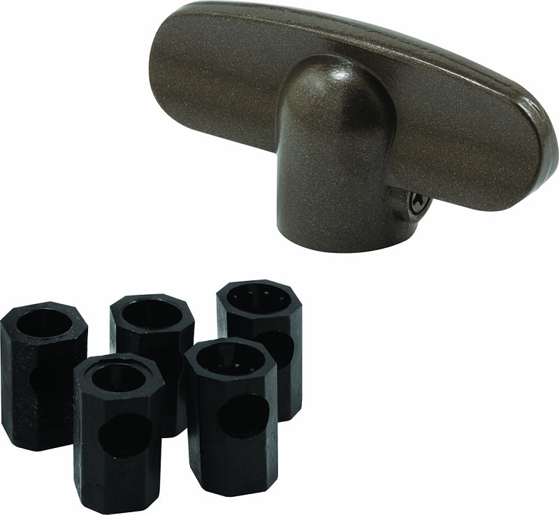 Prime-Line Products H 3893 Window Tee Crank Casement Handles, Satin Bronze (2-Pack)