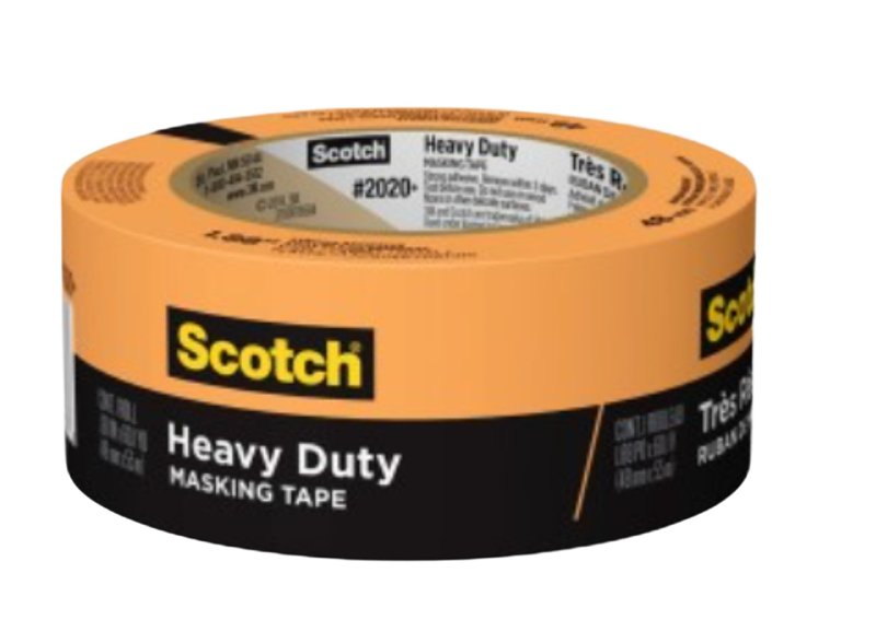 3M Scotch Heavy Duty Masking Tape, 1.88 in x 60.1 yd, 2020+-48TP, 1 roll