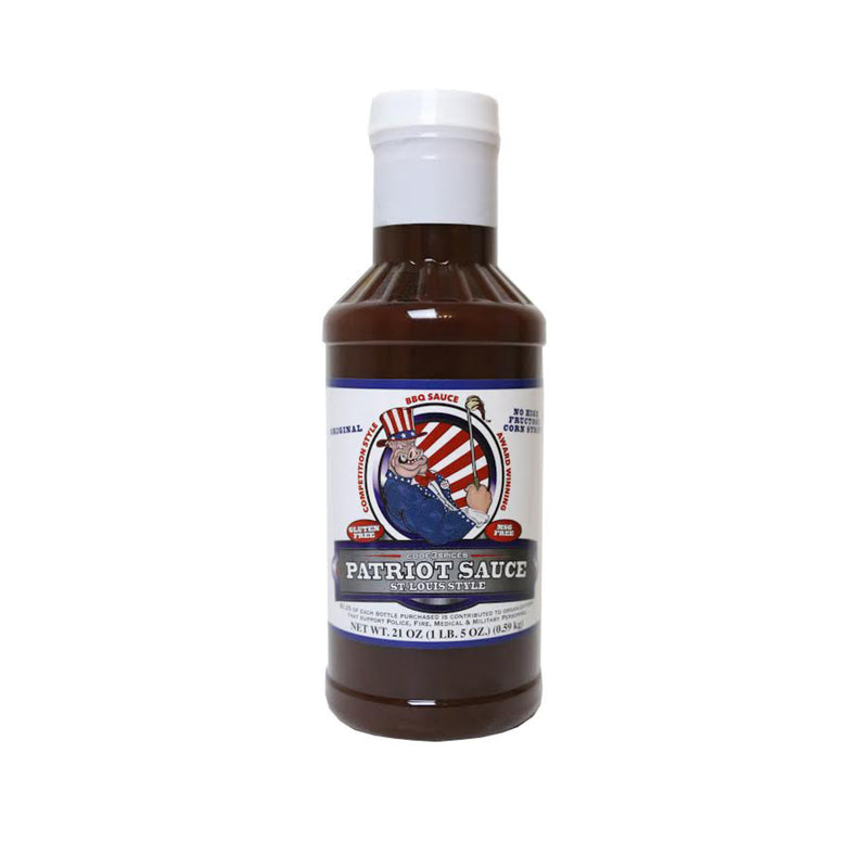 Patriot BBQ Sauce, 18 Ounce Bottle, Original St. Louis Competition Style Barbecue Flavor, Made Without High Fructose Corn Syrup, Gluten-Free, No MSG