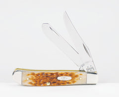 Case XX WR Pocket Knife Amber Bone Mini Trapper Item #013 - (6207 SS) - Length Closed: 3 1/2 Inches …