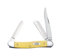 Case XX WR Pocket Knife Yellow Synthetic Medium Stockman SS Item #80035 - (3318 SS) - Length Closed: 3 5/8 Inches