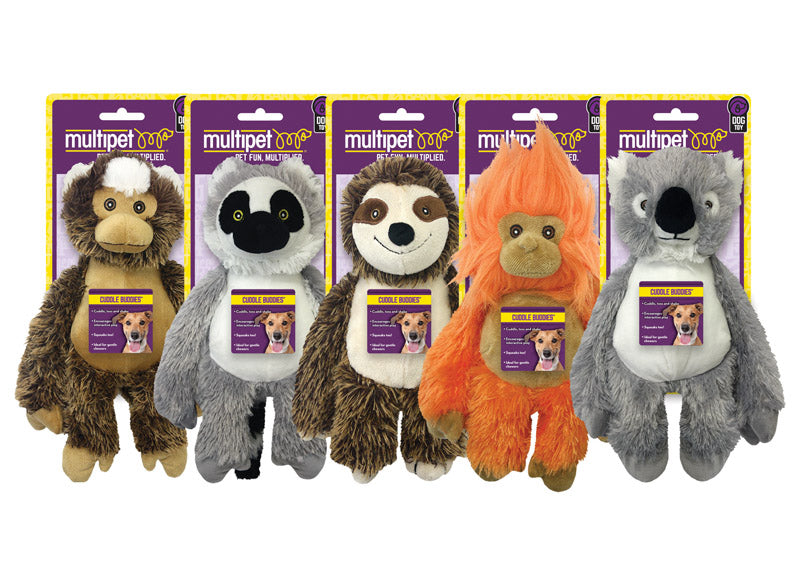 Multipet 58069 Bark Buddies Dog Toys, Medium, Assorted Colors (Pack of 12)