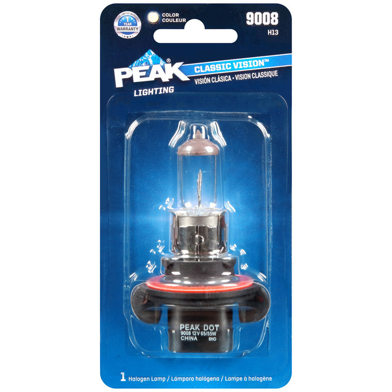 PEAK 9008-bpp Automotive Classic Vision Halogen Lamp, 12.8 V