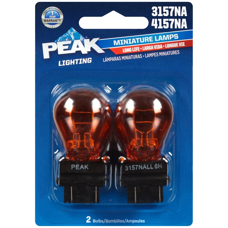 PEAK Miniature 12.8 Volt S8 Automotive Bulb 2 pk 3157NA/4157NA