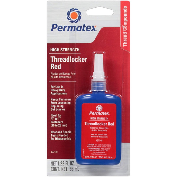 Permatex 27140 High Strength Threadlocker Red