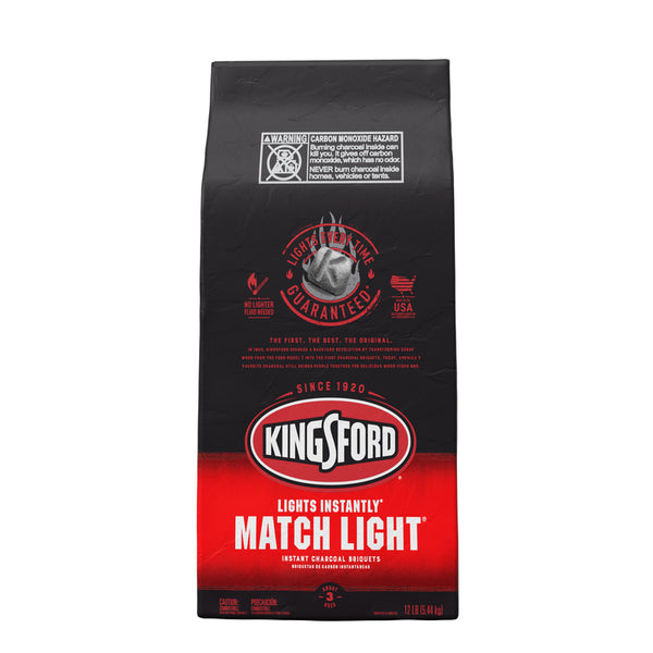 Kingsford Match Light Instant Charcoal Briquettes, BBQ Charcoal for Grilling, 12 Pound 32090