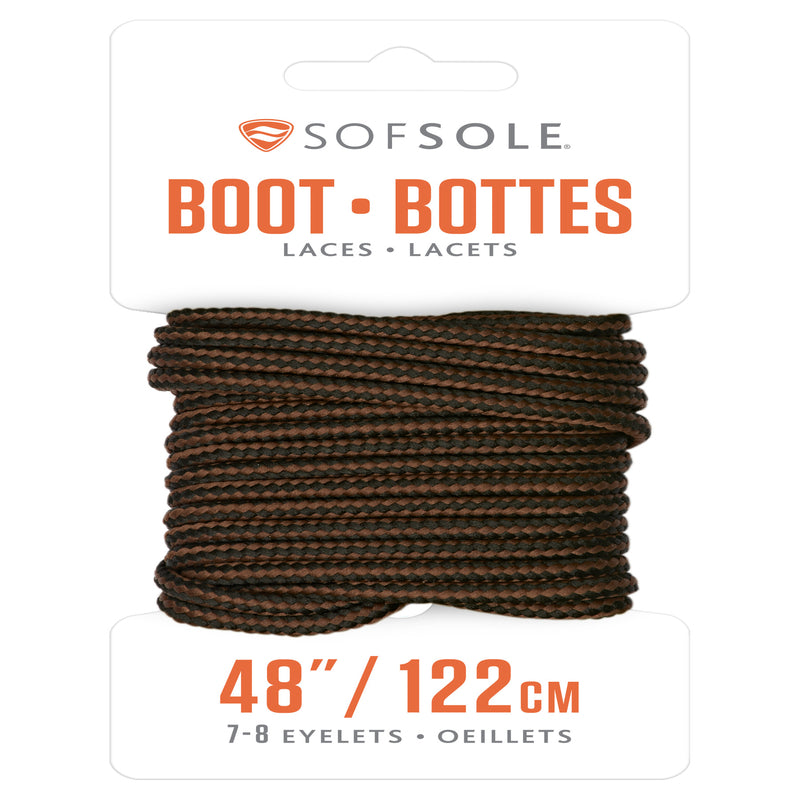 Sof Sole Boot Waxed Lace Blck/Brown 45" (2-Pack)