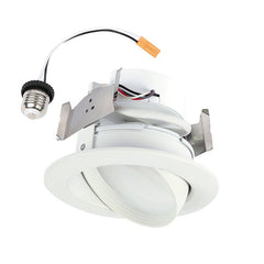 HALO RA 4-Inch Recessed LED Trim Downlight with Adjustable Gimbal, Selectable Lumens and Color Temperatures, Dim-to-Warm - RA4LS9FSD2W1EWH