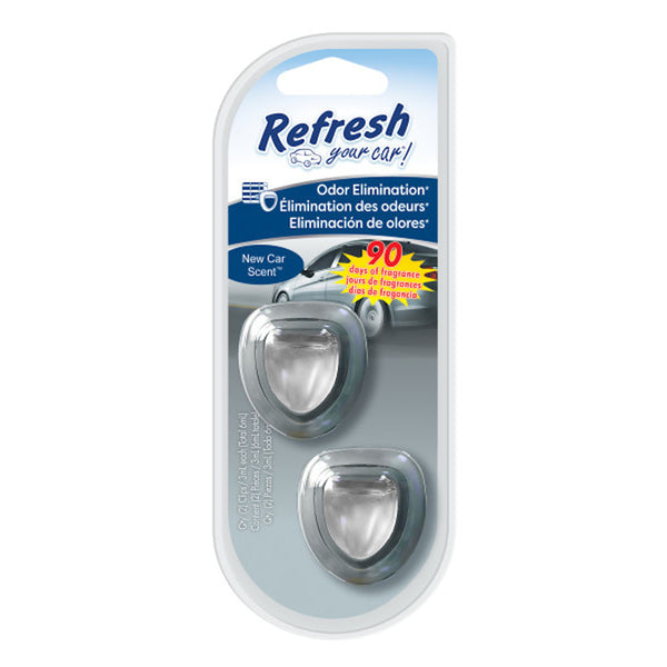 Refresh Your Car! E300868203 Mini Oil Diffuser, 2 Per Pack, New Car E301453400