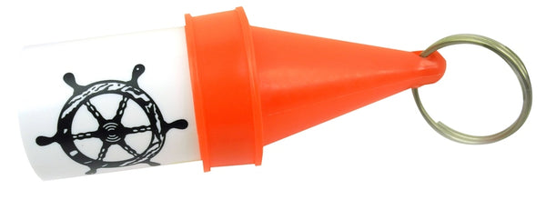 SEACHOICE 78081 High-Visibility Floating Key Buoy with Dry Storage, Red 50-78081