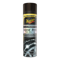 Meguiar's G190315 Ultimate Insane Shine Tire Coating, gives a Finish that Creates a Lasting Wet-Look for a Classic Black Shine, Easy to Use, No Hassle, No Mess, Ultimate Protection, 15 Oz Aerosol Can