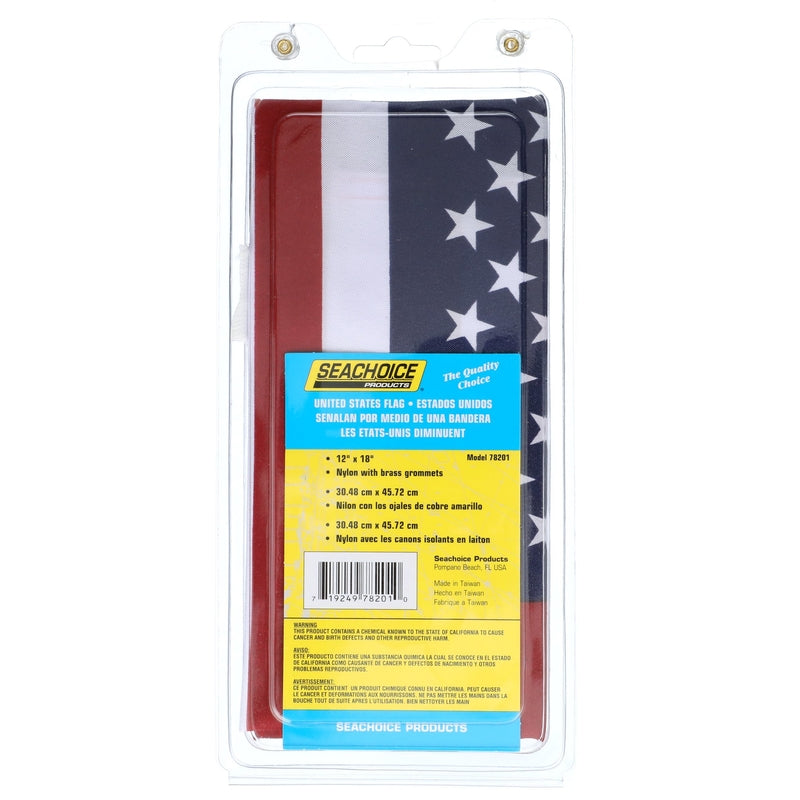 Seachoice USA Flag, 12 in. X 18 in., Print-Dyed Marine Grade Nylon