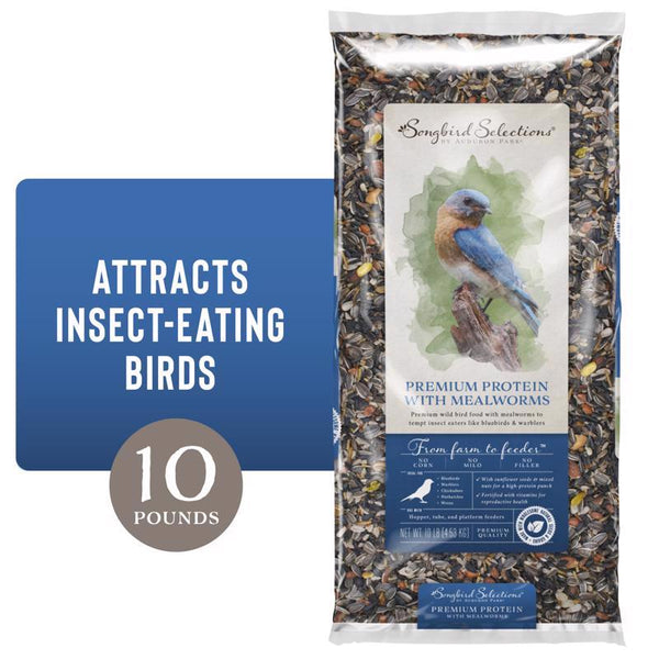 Global Harvest Foods Songbird Selections Chickadee and Nuthatch Wild Bird Food Mealworm 10 lb. - Case of: 1 13633
