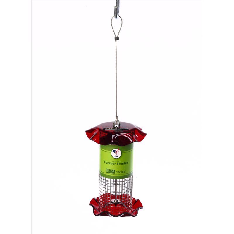 Birds Choice FF114 Forever Feeder, Nyjer Forever Feeder, 1 Quart, Red