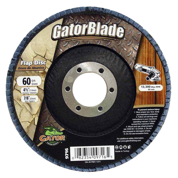 Gator Finishing 9716 60 Grit Aluminum Oxide Grinding and Sharpening (1 Pack), 4.5"
