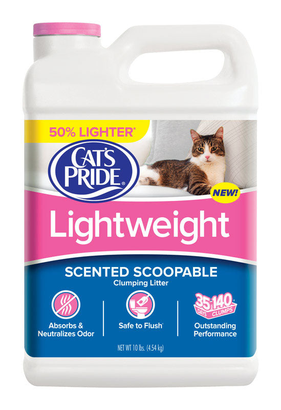 Cat's Pride Lightweight Clumping Litter: Easy Scoop - Powerful Odor Control - Scented, 10 Pounds C01941-C60