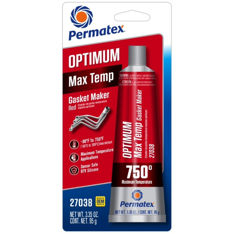 Permatex 27038 Optimum Red High Temperature Gasket Maker, 3 oz