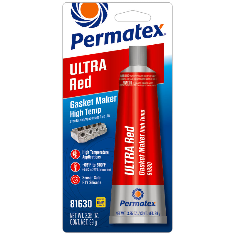 Permatex 81630 Ultra Red High Temperature Gasket Maker, 3 oz