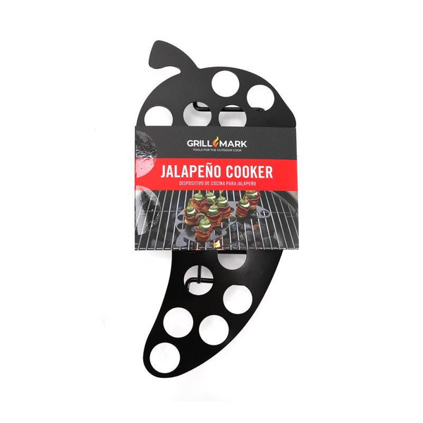 Grill Mark 8084092 11 x 5.25 in. Black Steel Jalapeno Popper Tray 06136ACE