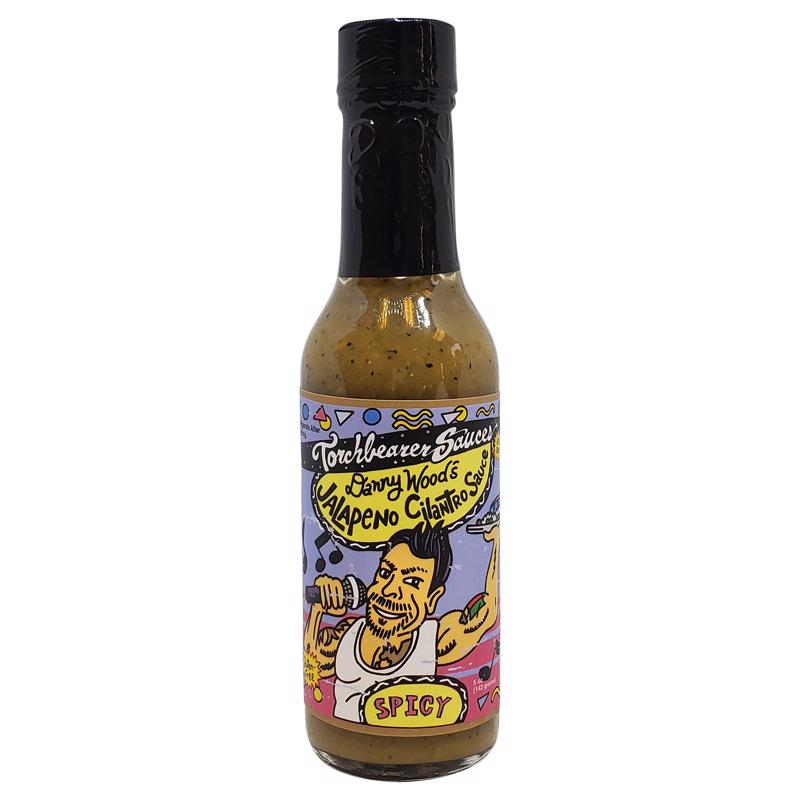 TorchBearer Sauces Danny Wood's Jalapeno Cilantro Sauce 5 Fl Oz, Heat level - Spicy, All Natural, Extract-Free, Made in USA
