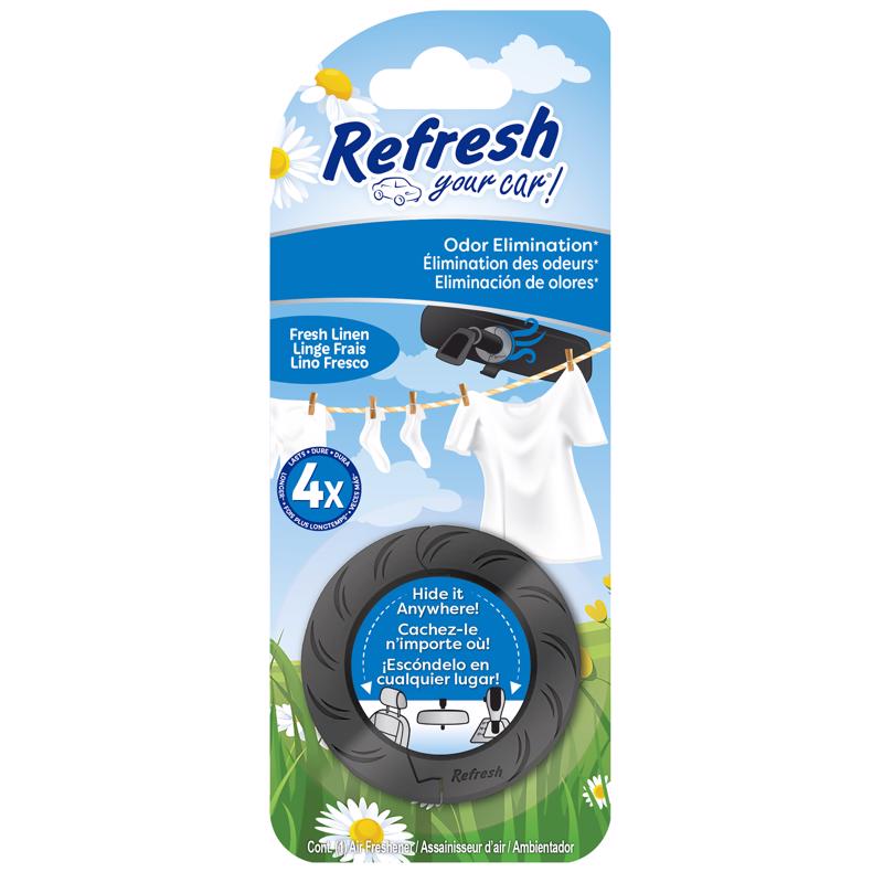 Refresh Your Car Discrete Odor Eliminating Ring (Fresh Linen, 1 Pack)