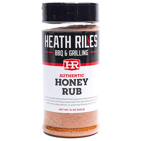 Heath Riles BBQ Rub - Honey BBQ Seasoning Rub, Champion Pitmaster Recipe, Legendary BBQ Rubs For Smoking & Grilling, 70+ BBQ Championships, 12 oz. HRB0019