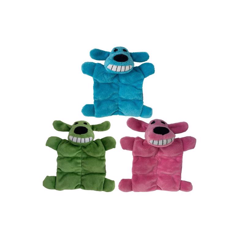 Multipet Loofa Squeaker Mat 6" Dog Toy (3 Pack)