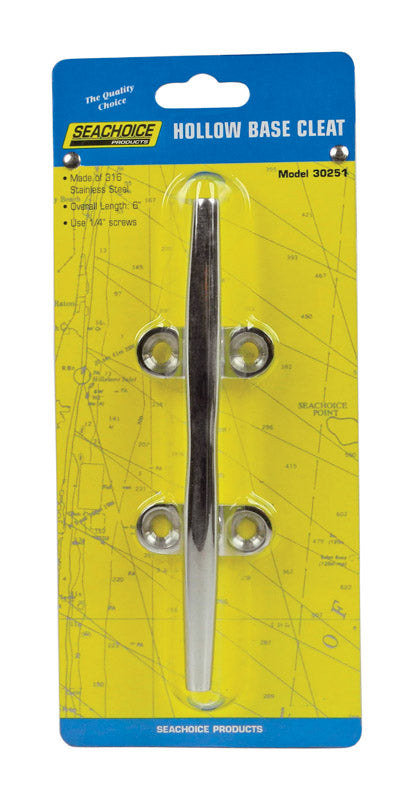 Seachoice Stainless Steel 2-1/4 in. L Hollow Base Cleat 1 pk 30251