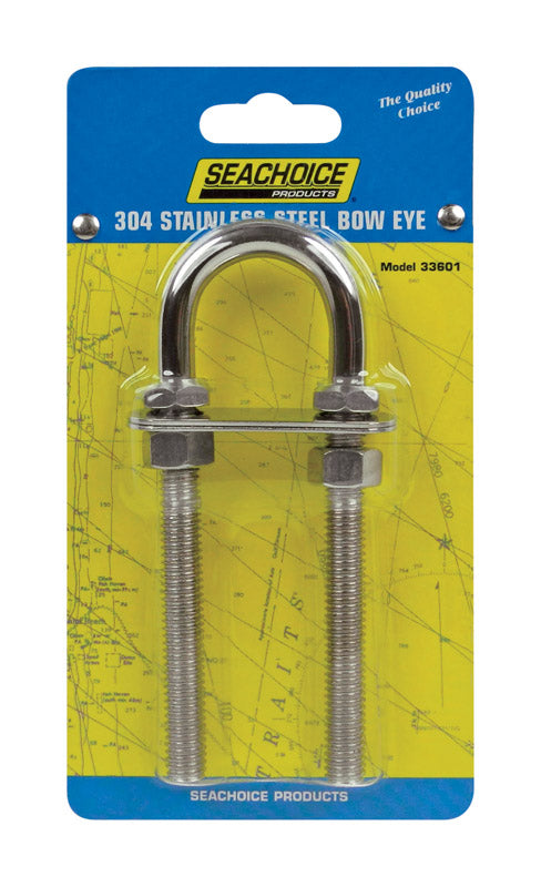 SEACHOICE 33601 Stainless Steel 3/8-Inch Bow Eye