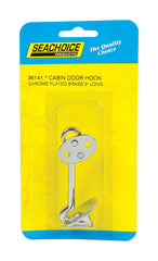Seachoice Chrome-Plated Brass 50-36141 cabin door hook, Silver