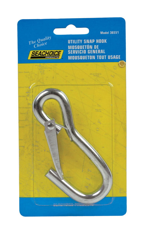 Seachoice Utility Snap Hook, Wire Cast Steel, 1000 lbs Break Strength 36551