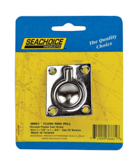 Seachoice Chrome-Plated Brass 50-36661 flush ring pull, Silver