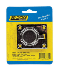 Seachoice Chrome-Plated Brass 50-36681 flush ring pull, Silver