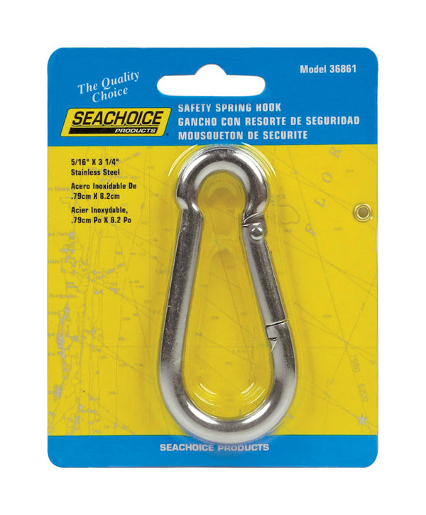 Seachoice Interlocking Spring Hook, 3.25 In. X 0.3125 In., 480 Lb. Max Load 36861