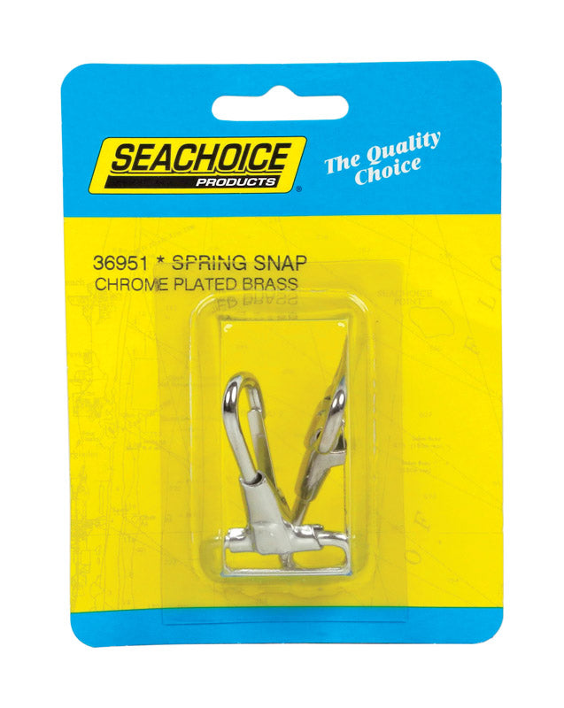 Seachoice Chrome-Plated Brass 2-1/8 in. L x 1 in. W Spring Snaps 2 pk