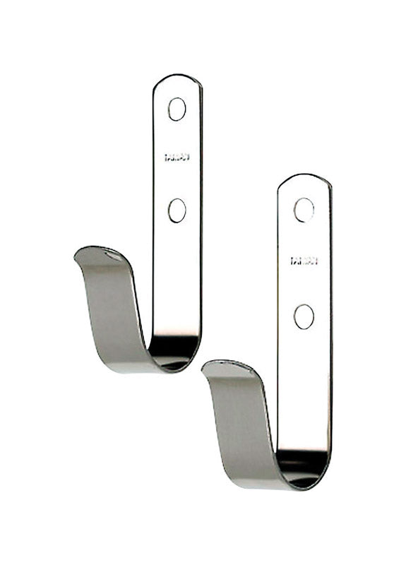 Seachoice Boat Hook Holders, Polished Stainless Steel, Holds 1-1/2 in. Diameter Poles