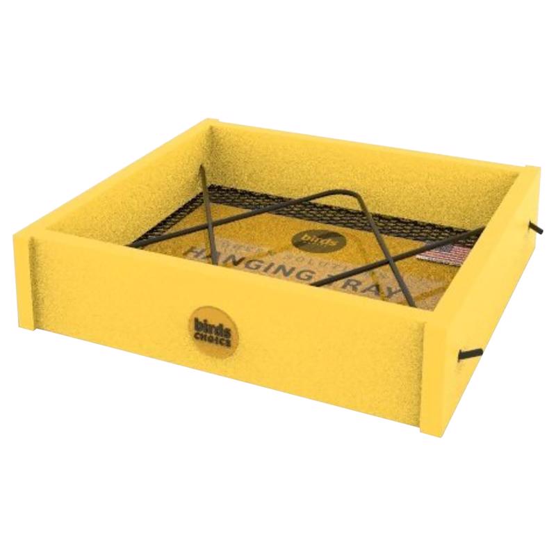 Yellow Recycled Plastic Hanging Tray Bird Feeder