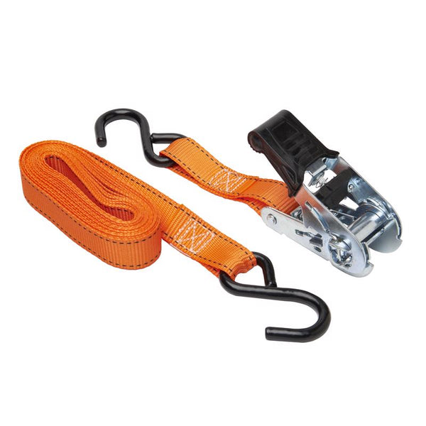 Keeper - 1" x 14' High Tension Ratchet Tie-Down with S Hooks, 4 Pack - 400 lbs. Working Load Limit 05505