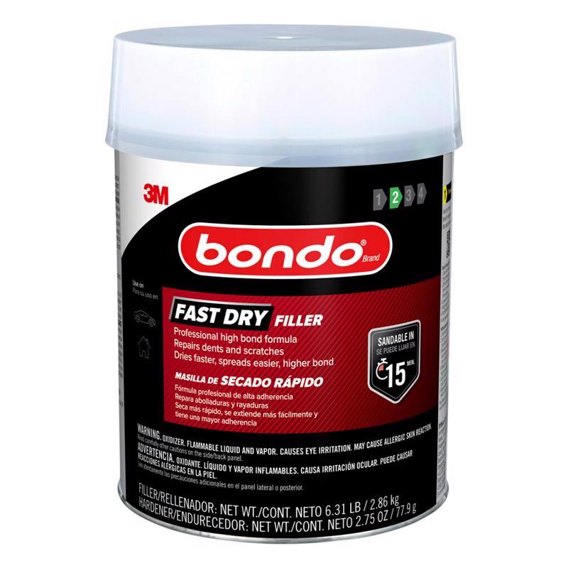 Bondo Fast Dry Filler 6.31 lb with Hardener 2.75 oz, Premium Formula Repairs Dents and Scratches, Dries Faster, Spread Eaiser (FD-GAL-ES)