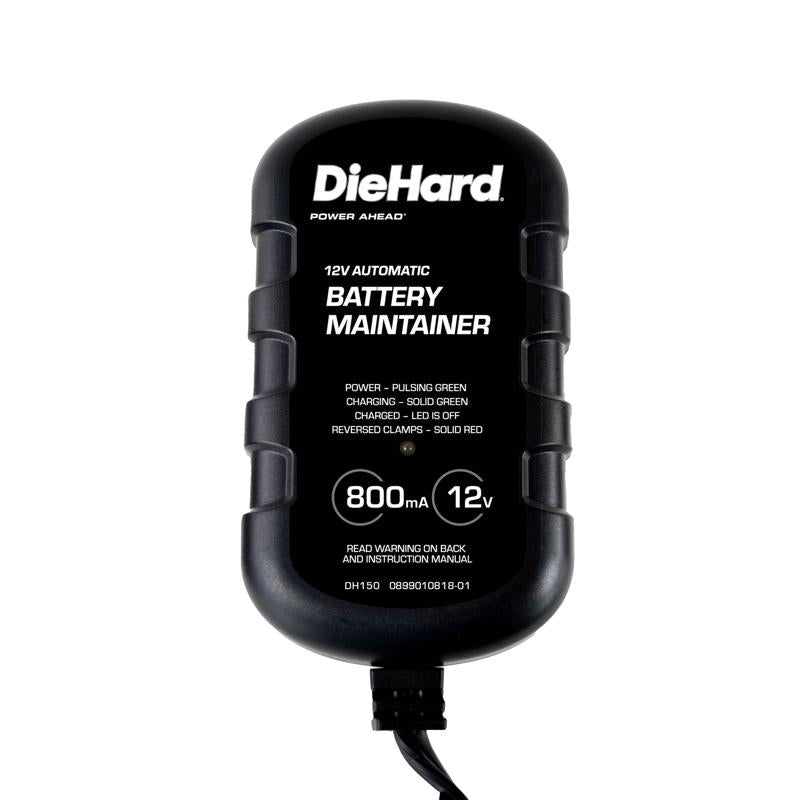 Diehard 8106521 12 V 0.8 Amps Automatic Battery Charger & Maintainer - Black DH150
