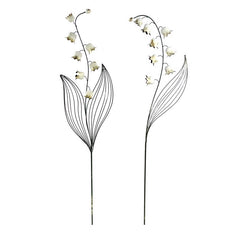 Alpine 8108654 58 in. Metal Flower Outdoor Garden Stake, Multi Color - Pack of 6 MCC734A