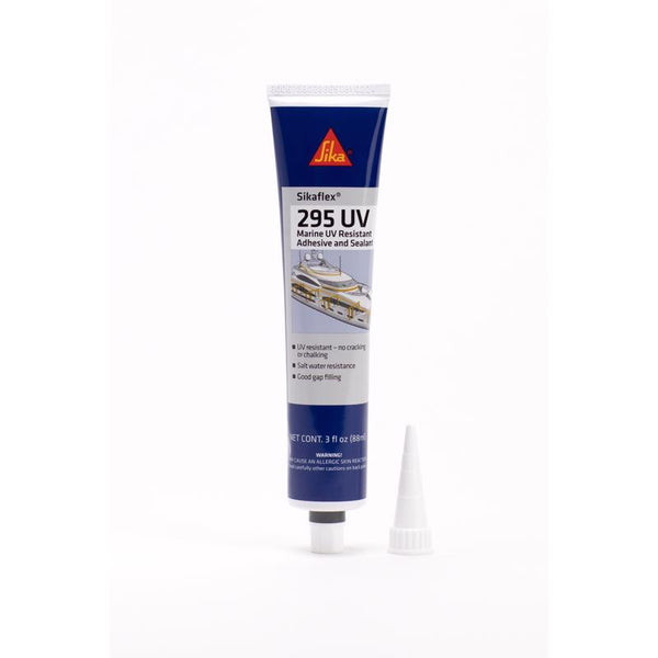 SIKA Sikaflex-295 UV Black - UV & Saltwater Resistant Marine Adhesive Sealant, 3 oz Tube - Paintable, Sandable, Bonds Organic Glass 884-610587