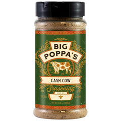 Big Poppa's Cash Cow Seasoning - Unleash the Flavor of Your Beef Recipes with our Mouth-Watering Meat Rub - Use it for Tenderloin, Beefsteak, Brisket and Even Mushrooms! (13 Oz) BP00211-C