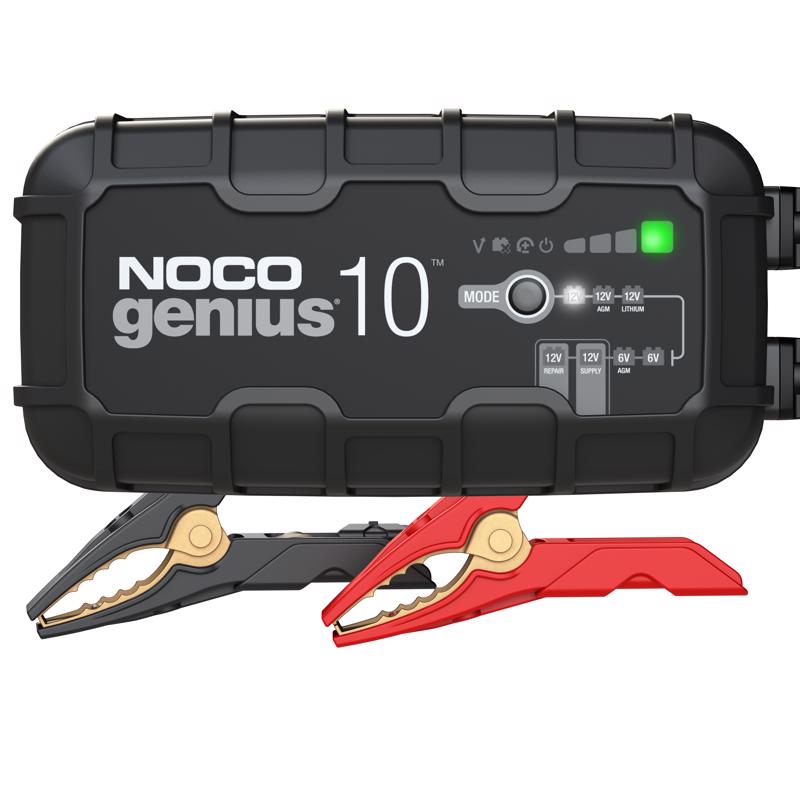NOCO GENIUS10: 10A 6V/12V Smart Battery Charger – Automatic Maintainer, Trickle Charger & Desulfator with Overcharge Protection & Temperature Compensation – for Lead-Acid & Lithium Batteries