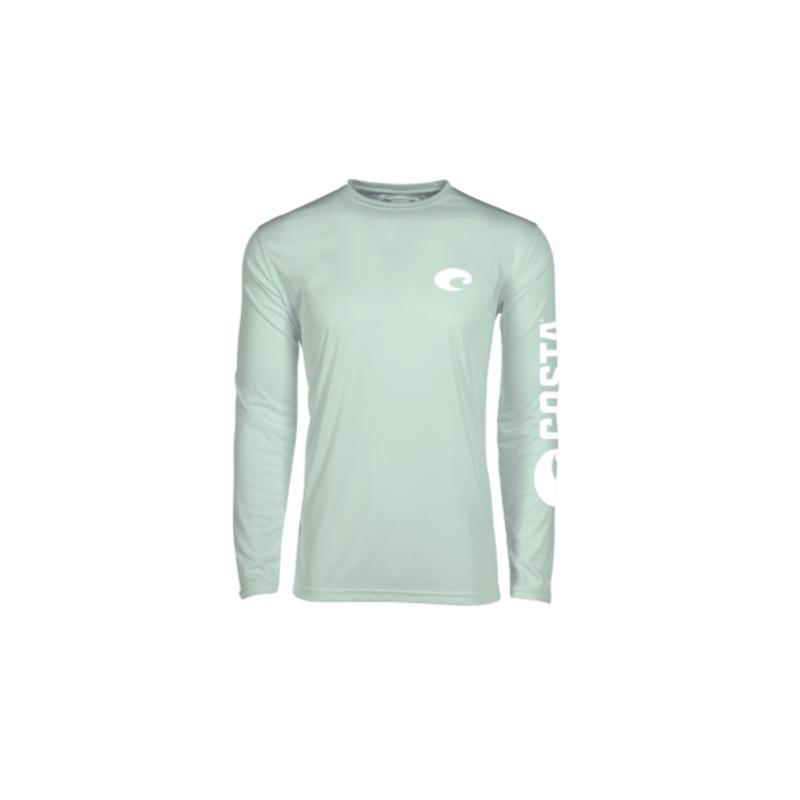 Costa Del Mar Tech Crew Performance Long Sleeve Shirt, Mint, 2XL FQA400035-4532X