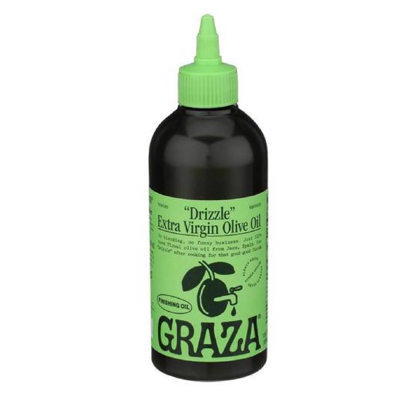 Graza Drizzle Extra Virgin Olive Oil, Finishing Oil - High Polyphenol Early Harvest EVOO Finishing Oil in a Squeeze Bottle - Single Farm Olives from Spain - 11.8 Fl Oz (350ml)