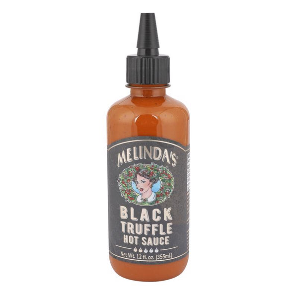 Melinda's Black Truffle Hot Sauce - Gourmet Truffle Hot Sauce Made with Fresh Ingredients, Italian Black Truffles, Cayenne Peppers, Garlic & Colombian Honey - Keto, No Sugar, No Carbs -12 oz, 1 Pack 64790