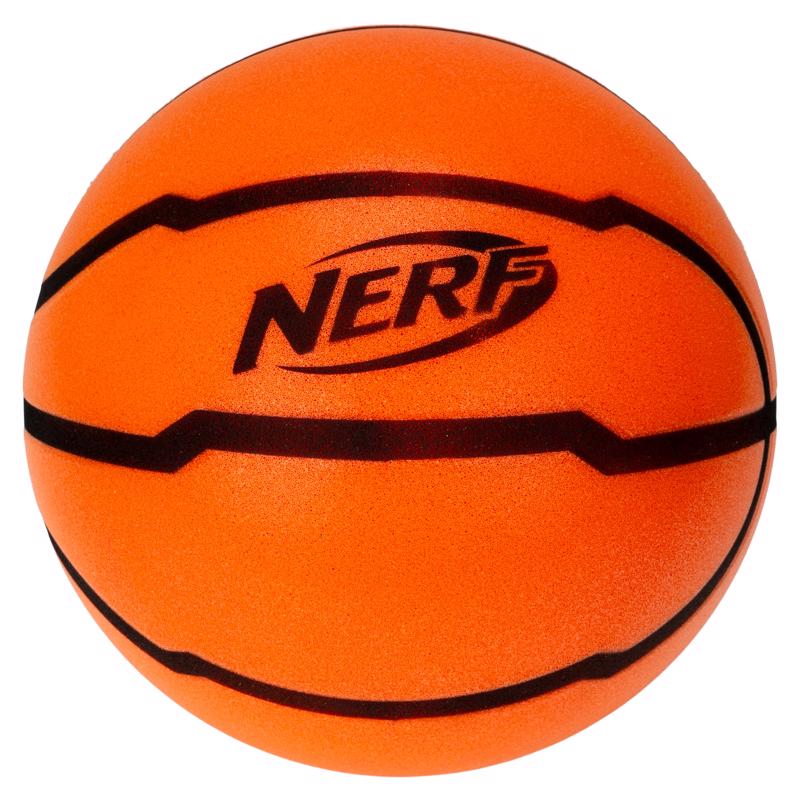 Nerf Quietcourt Silent Foam Mini Basketball - Quiet Ball for Indoor Dribbling Practice + Drills - 7" Inch Mini Kids + Youth Basketball - Never Goes Flat Foam Construction